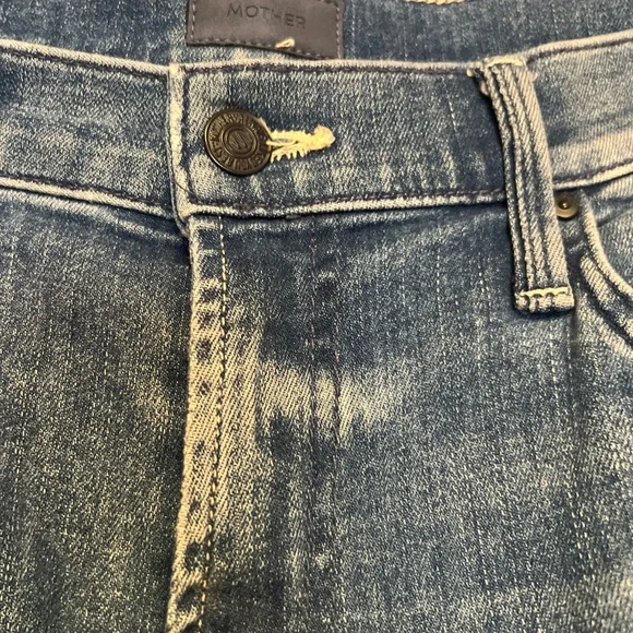 High Waisted Rider Skimp in Sorry I'm Staring MOTHER 31 Jeans - Picture 3 of 7